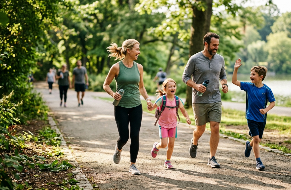 Family enjoying everyday wellness together